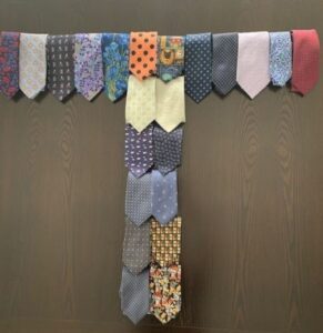 A selection of the author's ties
