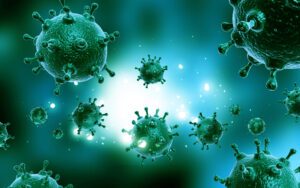 Illustration of a caronvirus
